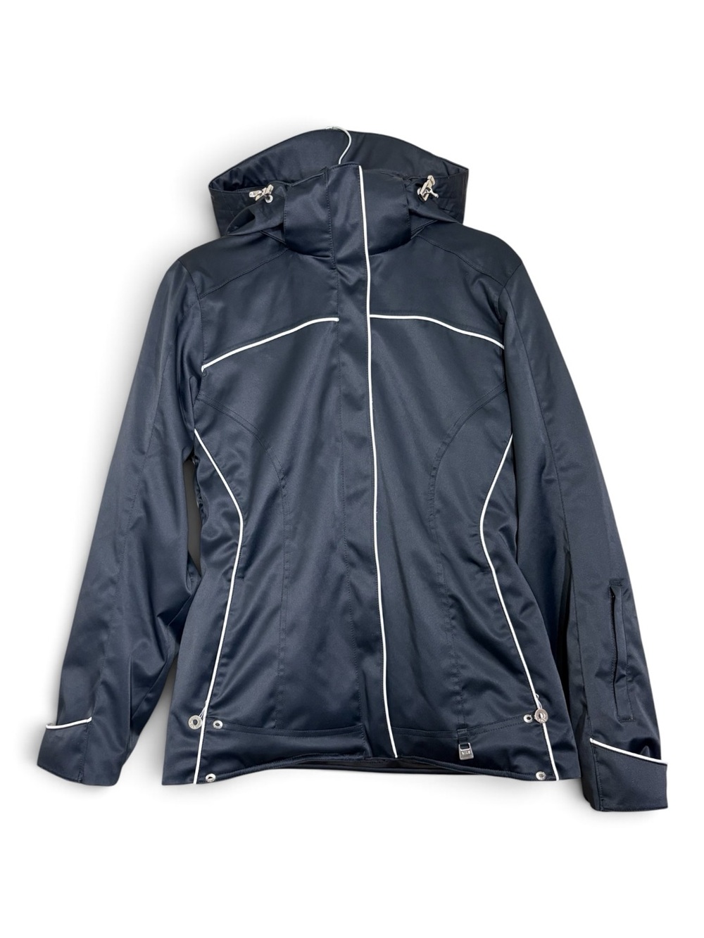 NILS Black Insulated Ski Jacket with Removable Hood- woman’s 10